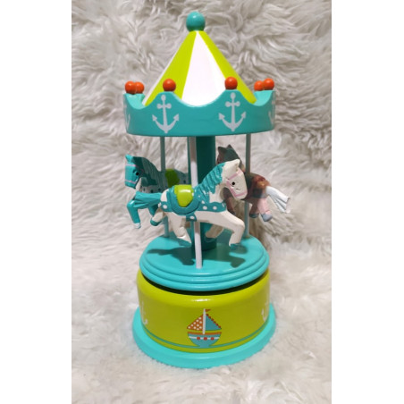 Boite à musique - manège vert