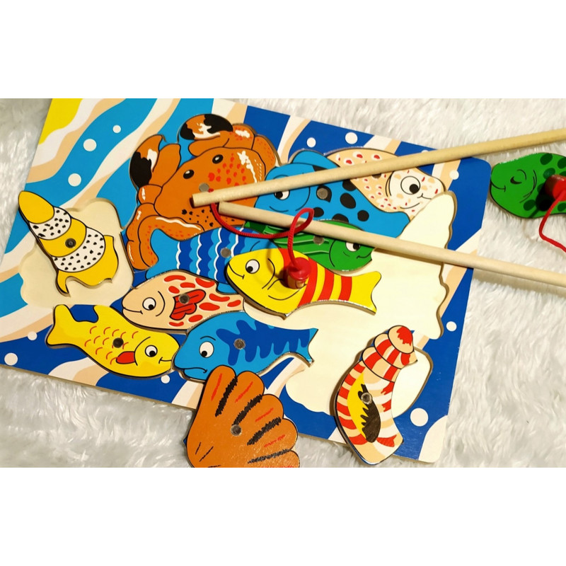 Jeu de pêche à la ligne en bois, Plan Toys