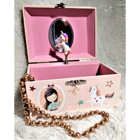 Boite à musique Licorne - Arc en ciel