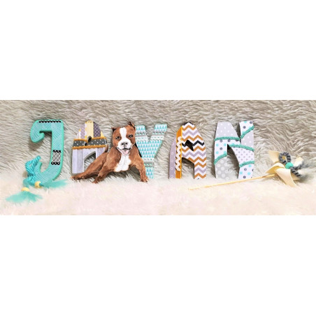 Lettre personnalisée (Modèles Garçon) H: 10cm