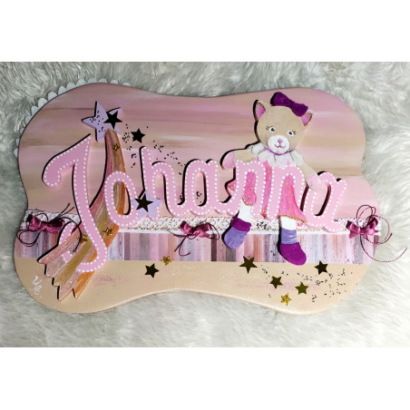 Plaque en bois avec prénom