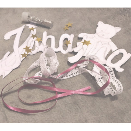 Plaque en bois avec prénom